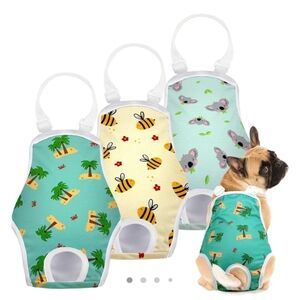 3pk Dog Onsie Diaper/Pad, XL